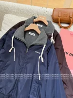 miumiu 2025 Early Fall/Winter Collection 🤎 Reversible Windproof & Water-Resistant Letter Logo Jacket - Image 21