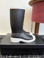 Chanel Barbie Princess Boots~ 2025N Hot Drop New Colorway Color-Block Logo Rain Boots Imported Original Mold Special Waterproof Material - Image 26