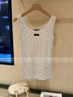 miumiu 2025 Early Fall/Winter Collection 🌷 "Pure Floral" Round Neck Logo Slim-Fit Cotton Dress / Short Sleeve / Tank Top Full Collection - Image 18
