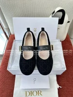 Dior 2025 Fall/Winter Collection 🐑 Shearling Imported Shearling-Lined Frost Ballet Flats 🩰 Cozy & Warm