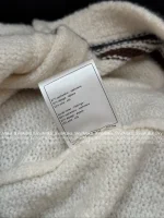 Chanel 2025 Fall/Winter CoCo Neigh Ski Collection 🤍 Teddy Cream Faux Fur Round Neck Kashmir Cashmere/Silk Cardigan & Midi Skirt for Women - Image 15