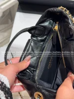 Chanel "Hot Drop 🎀" 2025 Bow & Metal Logo Chain Bag ⛓️ Stunning Jennie-Inspired Style in Imported Genuine Lambskin/Silk Velvet - Image 20