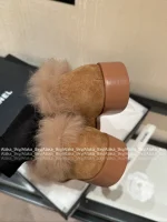 Chanel 2025 Fall/Winter CoCo Neige Ski Collection 🦙 New Season Imported Australian Long-Haired Wool Loafers for Women - Image 17
