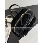 Chanel 2025 Fall/Winter CoCo Neige Ski Collection ❄️ Artisan Imported Silk Velvet Quilted Mini Backpack / Rucksack for Women - Image 20