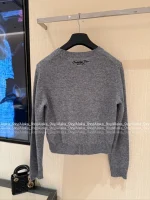 Dior 2025 Early Fall/Winter Collection ⭐️ Round Neck Embroidered Letter Logo Pullover Cashmere/Wool Blend Knit Sweater - Image 25