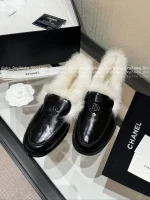 Chanel 2025 Fall/Winter CoCo Neige Ski Collection 🦙 New Season Imported Australian Long-Haired Wool Loafers for Women - Image 16