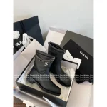 Chanel 2025 Fall/Winter Collection 👢 Lucky Four-Leaf Clover Metal Chain ⛓️ Pendant Ankle Boots for Women - Image 26