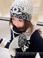 Chanel 2025 Fall/Winter CoCo Neige Ski Collection 🦙 Extra Warm Cashmere/Wool/Silk Blend Knit Beanie 🆚 Scarf - Image 19
