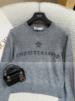 Dior 2025 Early Fall/Winter Collection ⭐️ Round Neck Embroidered Letter Logo Pullover Cashmere/Wool Blend Knit Sweater - Image 23