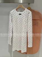 miumiu 2025 Early Fall/Winter Collection 🌷 "Pure Floral" Round Neck Logo Slim-Fit Cotton Dress / Short Sleeve / Tank Top Full Collection - Image 27