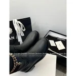 Chanel 2025 Fall/Winter Collection 👢 Lucky Four-Leaf Clover Metal Chain ⛓️ Pendant Ankle Boots for Women - Image 25