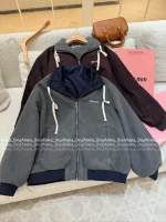 miumiu 2025 Early Fall/Winter Collection 🤎 Reversible Windproof & Water-Resistant Letter Logo Jacket - Image 28