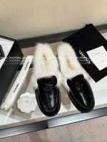 Chanel 2025 Fall/Winter CoCo Neige Ski Collection 🦙 New Season Imported Australian Long-Haired Wool Loafers for Women - Image 15