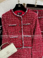 Chanel Festive Holiday Collection for the Sophisticated Woman ♥️ 2025 Fall/Winter Series Imported Tweed Wool Woven Pocket Blazer / Midi Skirt / Wide-Leg Pants - Image 25