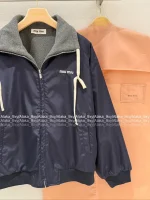 miumiu 2025 Early Fall/Winter Collection 🤎 Reversible Windproof & Water-Resistant Letter Logo Jacket - Image 27