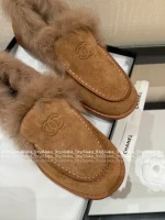 Chanel 2025 Fall/Winter CoCo Neige Ski Collection 🦙 New Season Imported Australian Long-Haired Wool Loafers for Women - Image 36