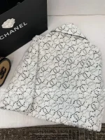 Chanel 2025 Ski Collection ❕ “Most Beautiful Eco-Fur” All-Over Sequin Embroidery Print Logo Lapel 3/4 Sleeve Fur Coat with Silk Lining - Image 26