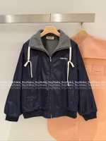 miumiu 2025 Early Fall/Winter Collection 🤎 Reversible Windproof & Water-Resistant Letter Logo Jacket - Image 25