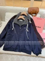 miumiu 2025 Early Fall/Winter Collection 🤎 Reversible Windproof & Water-Resistant Letter Logo Jacket - Image 24