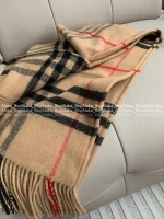 BURBERRY 2025 Fall/Winter Collection 🧣 Classic Plaid Fringe Chain-Tassel Cape Scarf - A Must-Have for the Stylish Woman~ Imported Wool & Cashmere Blend Premium Quality - Image 23
