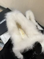 Chanel 2025 Fall/Winter CoCo Neige Ski Collection 🦙 New Season Imported Australian Long-Haired Wool Loafers for Women - Image 31