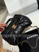 Chanel "Hot Drop 🎀" 2025 Bow & Metal Logo Chain Bag ⛓️ Stunning Jennie-Inspired Style in Imported Genuine Lambskin/Silk Velvet - Image 38