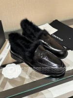 Chanel 2025 Fall/Winter CoCo Neige Ski Collection 🦙 New Season Imported Australian Long-Haired Wool Loafers for Women - Image 26