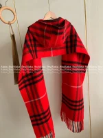 BURBERRY 2025 Fall/Winter Collection 🧣 Classic Plaid Fringe Chain-Tassel Cape Scarf - A Must-Have for the Stylish Woman~ Imported Wool & Cashmere Blend Premium Quality - Image 39