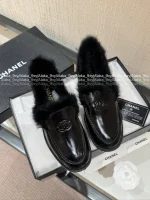 Chanel 2025 Fall/Winter CoCo Neige Ski Collection 🦙 New Season Imported Australian Long-Haired Wool Loafers for Women - Image 43