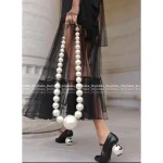 Chanel 2025 Fall/Winter Atelier Collection 🎱 Pearl Ball Heel Block Heel Pointed-Toe Pumps for Women - Elegant & Sophisticated - Image 39