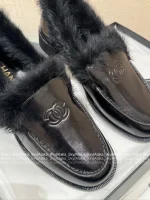 Chanel 2025 Fall/Winter CoCo Neige Ski Collection 🦙 New Season Imported Australian Long-Haired Wool Loafers for Women - Image 40