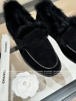 Chanel 2025 Fall/Winter CoCo Neige Ski Collection 🦙 New Season Imported Australian Long-Haired Wool Loafers for Women - Image 39